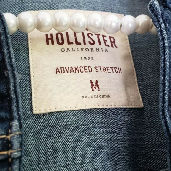 Hollister Denim Jacket Dark Wash Advanced Stretch Denim Jacket M - Picture 4 of 5